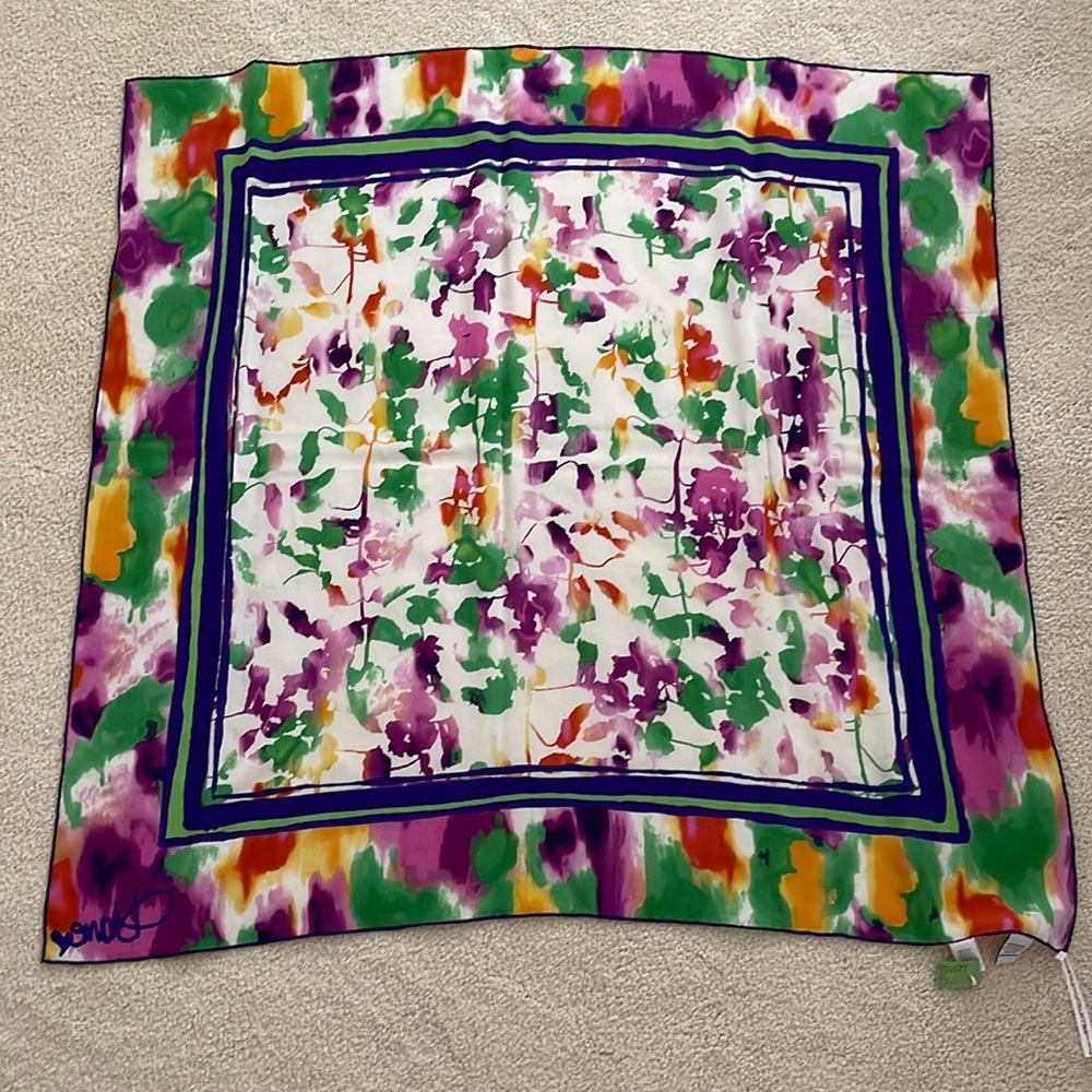 Diane Von Furstenberg Multicolor Floral Scarf